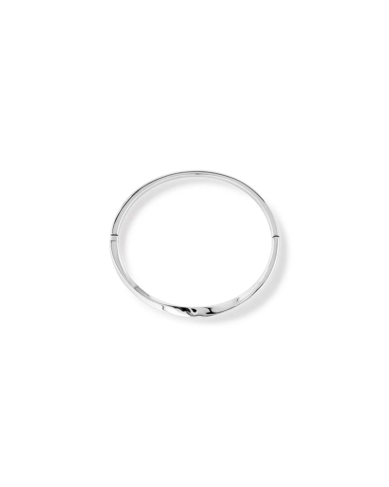 61mm Sculpture Ribbon Bracelet in Sterling Silver