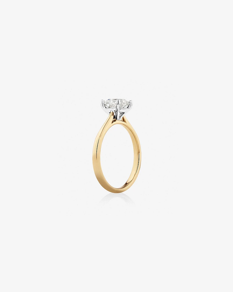 Evermore Certified Solitaire Ring With 1 Carat TW Diamond In 14kt White Gold