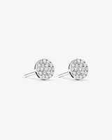 Boucles d'oreilles puces grappe rondes de 0,33 carat TW en diamant en or blanc 10kt