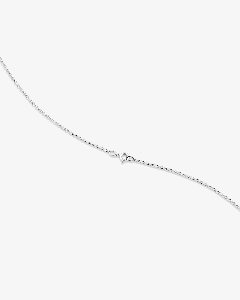 A' Initial necklace with 0.10 Carat TW of Diamonds in 10kt White Gold