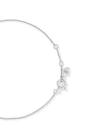 Fine Double Circle Diamond Bracelet in Sterling Silver