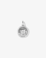 Diamond Accent Taurus Zodiac Pendant in Sterling Silver