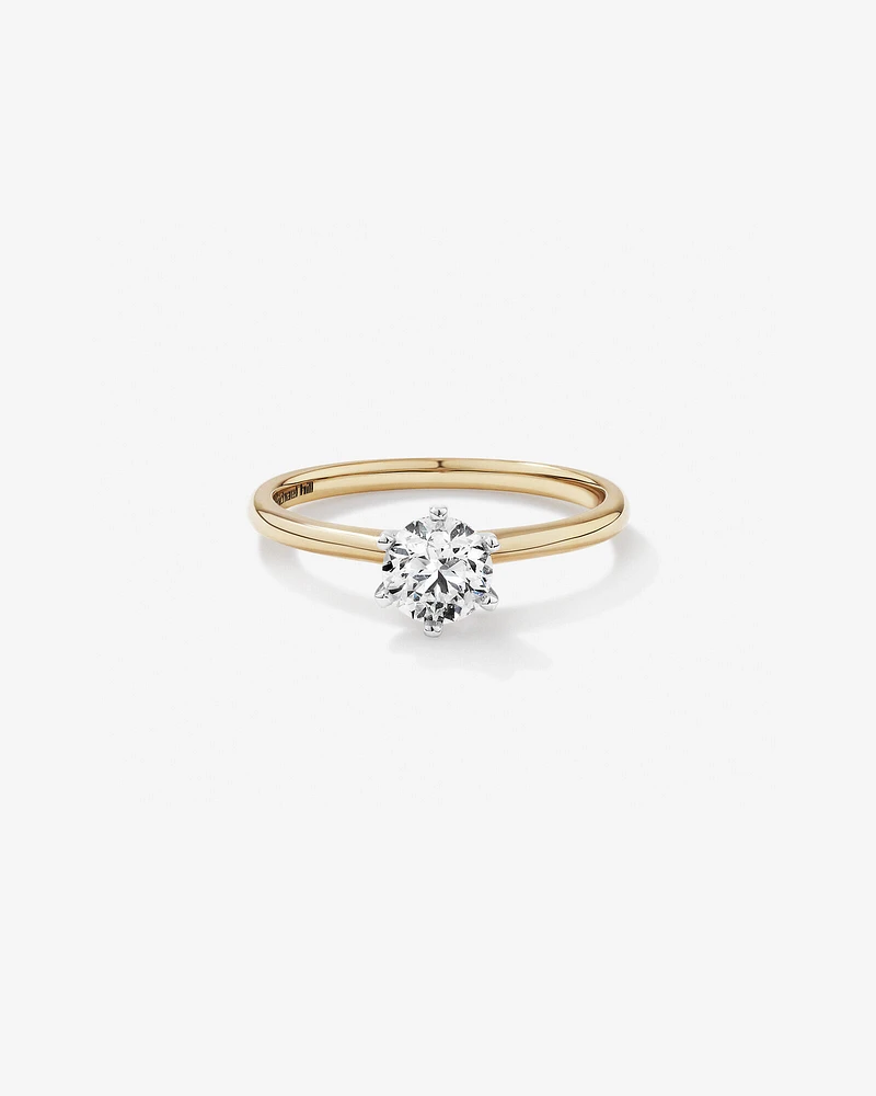 Michael Hill Solitaire Engagement Ring with a Carat TW Diamond with the De Beers Code of Origin in 18kt Yellow & White Gold