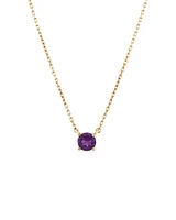 Necklace with Amethyst in 10kt Yellow Gold