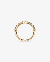 0.60 Carat TW Claw Set Round Brilliant Laboratory-Grown Diamond Wedding Ring in 14kt White Gold