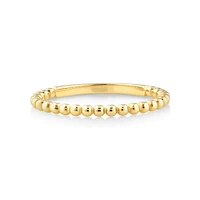 Bead Stacker Ring in 10kt Yellow Gold