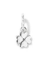 Diamond Accent Four Leaf Clover Pendant in Sterling Silver