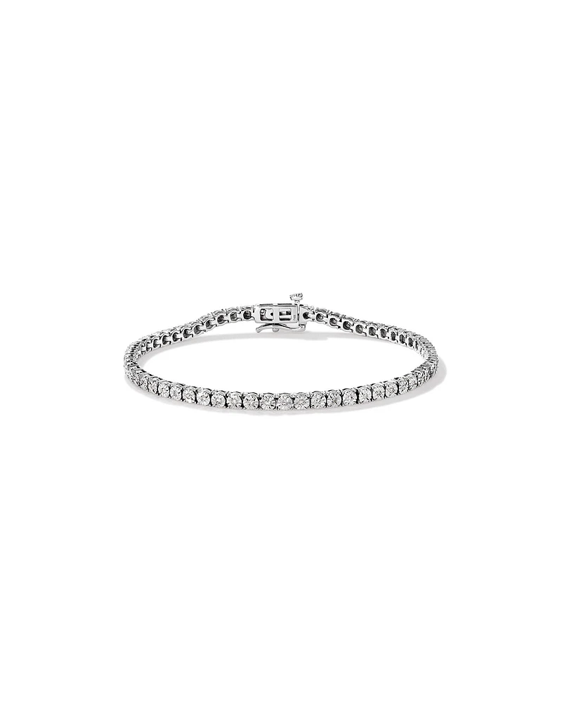 Carat TW Diamond Tennis Bracelet in Sterling Silver