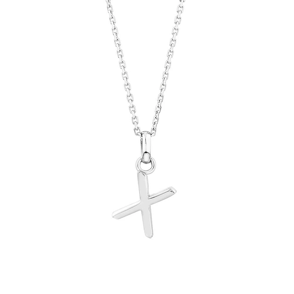 "U" Initial Pendant in Sterling Silver