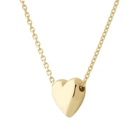 Heart Slider Necklace in 10kt Yellow Gold