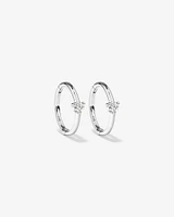 Diamond Accent Sleeper Earrings in 10kt Gold