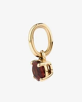 Round Red Garnet Birthstone Pendant in 10kt Yellow Gold