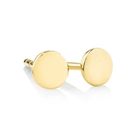 4mm Circle Stud Earrings in 10kt Yellow Gold