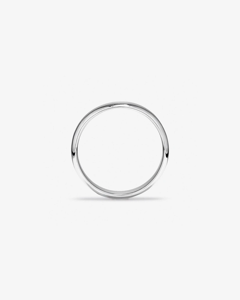 Alliance demi-jonc en argent sterling de 5 mm