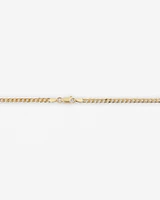 55cm (22") 3mm-3.5mm Width Curb Chain in 10kt Yellow Gold