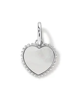 Mother of Pearl Love Heart Pendant in Sterling Silver