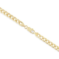 55cm (22") 6.5mm-7mm Width Solid Curb Chain in 10kt Yellow Gold