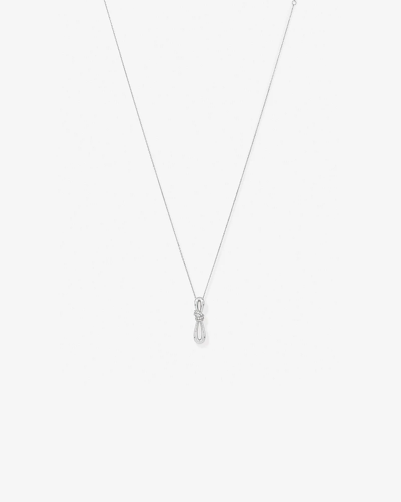 0.15 Carat TW Diamond Knots Pendant in Sterling Silver