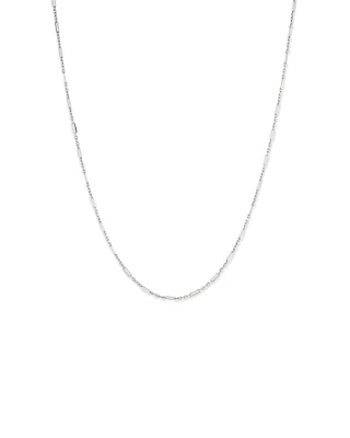 50cm (20") 3mm Width Fine Paperclip 3 and 1 Alternating Chain Necklace in Sterling Silver