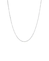 50cm (20") 3mm Width Fine Paperclip 3 and 1 Alternating Chain Necklace in Sterling Silver