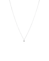 Fine Pave Diamond Heart Pendant Necklace in Sterling Silver