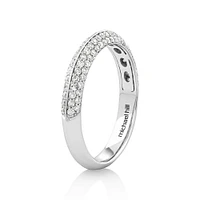 Knife Edge Ring with .55TW of Diamonds in 10kt White Gold