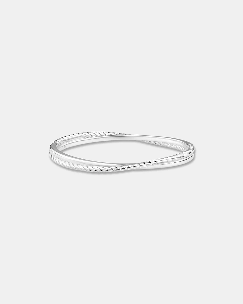 63mm Twist Bangle in Sterling Silver