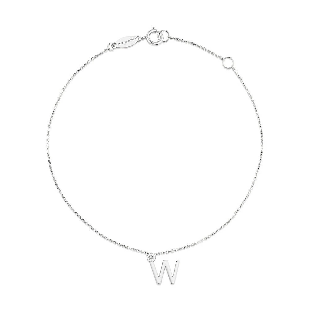Bracelet à initiale « D » en argent