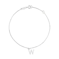 19cm (7.5") N Initial Bracelet in Sterling Silver