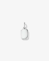 Letter Z Mother of Pearl Initial Pendant in Sterling Silver