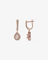 Sir Michael Hill Designer Drop Earrings with Morganite & 0.38 Carat TW of Diamonds in 10kt Rose Gold