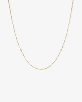 1.6mm Wide Paperclip 3 and 1 Chain in 10kt Yellow Gold