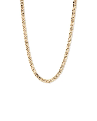 55cm (22") 8mm Width Solid Concave Bevelled Curb Chain in 10kt Yellow Gold