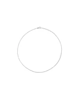 Collier Chaîne Boîte Ronde De 50 Cm (20 Po) De 1,25 Mm De Largeur En Argent Sterling