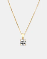 0.50 Carat TW Diamond Solitaire Pendant in 18kt Gold