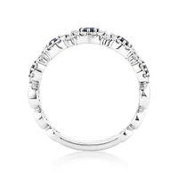 Bubble Ring with Sapphire and .50 Carat TW Diamonds in 14kt White Gold