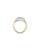 1.50 Carat TW Three Stone Round Brilliant Diamond Engagement Ring in 14kt Yellow and White Gold