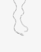 50cm 3mm Width Figaro Chain In Sterling Silver