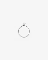 Certified Solitaire Engagement Ring with a 0.34 Carat TW Diamond in 18kt White Gold