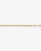 19cm (7.5") 3.5mm Hollow Paperclip Bracelet in 10kt Yellow Gold