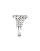 Fan Bypass Ring with 2.00 Carat TW of Diamonds in 18kt White Gold