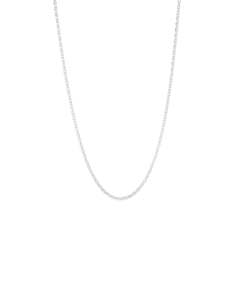 50cm (20") 3mm-3.5mm Width Belcher Chain in Sterling Silver