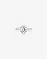 Sir Michael Hill Designer Halo Oval Engagement Ring with 1.35 Carat TW of Diamonds in 18kt White Gold