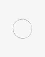 Leaf Link Metal Tennis Bracelet in Sterling Silver