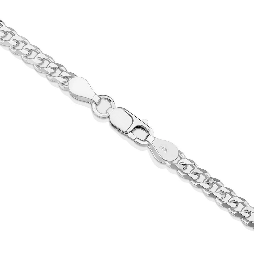 55cm (22") 4.3mm Width Curb Chain in Sterling Silver