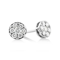 Stud Earrings with 0.50 Carat TW of Diamonds in 10kt White Gold