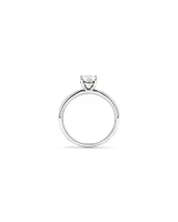 Bague solitaire en diamant canadien ovale 1,00 carat poids total en or blanc 18 kt