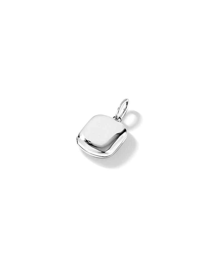 Square Locket Pendant in Sterling Silver