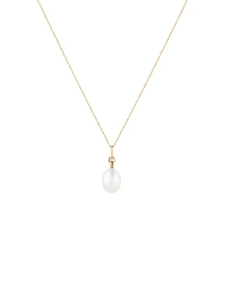 Pendant with Cultured Freshwater Baroque Pearl in 10kt Yellow Gold