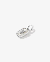 Letter Z Mother of Pearl Initial Pendant in Sterling Silver